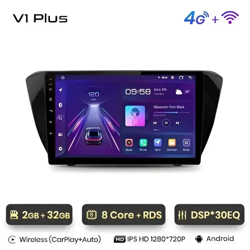 Radio Android do Skoda Superb III (2015-2019) CarPlay Android Auto 4G WiFi GPS DSP