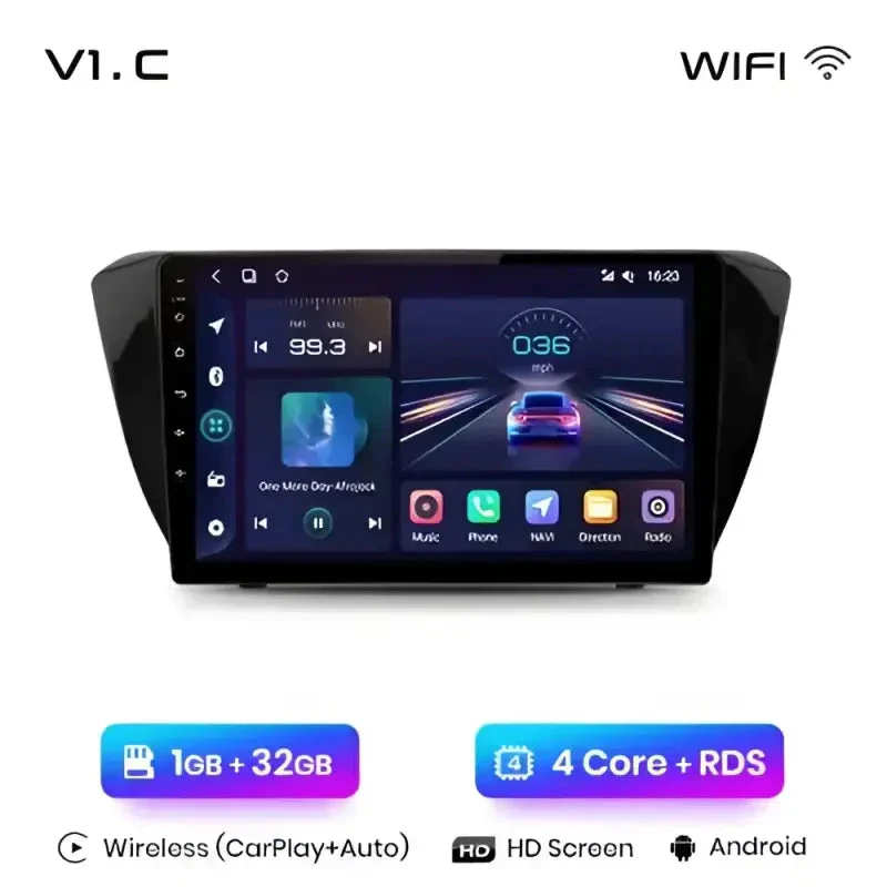 Radio Android do Skoda Superb III (2015-2019) CarPlay Android Auto 4G WiFi GPS DSP