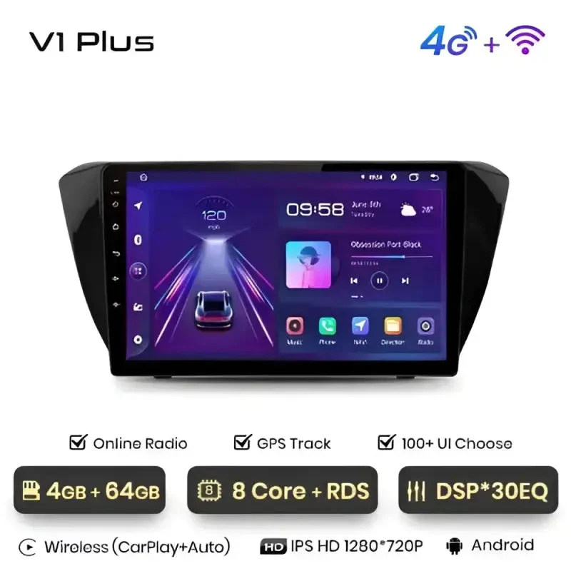 Radio Android do Skoda Superb III (2015-2019) CarPlay Android Auto 4G WiFi GPS DSP