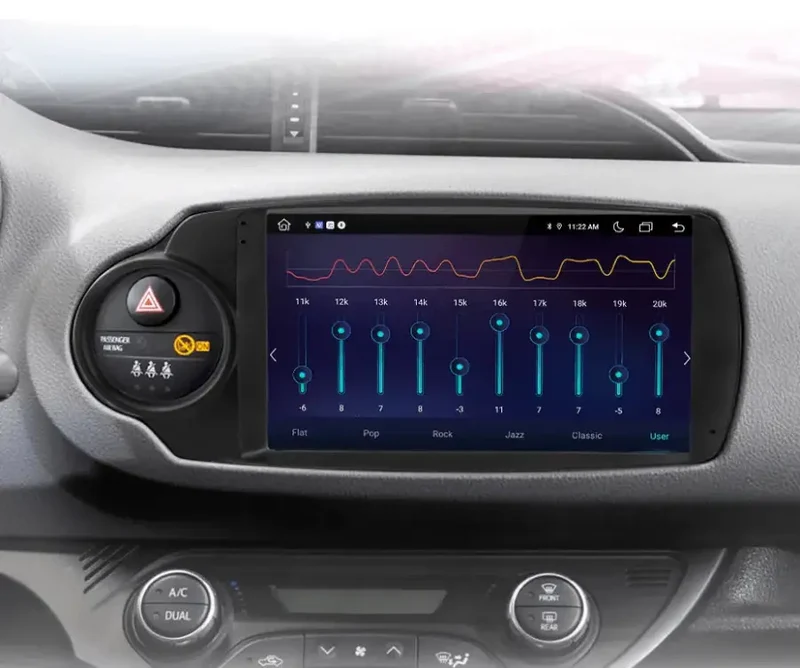 Radio Android do Toyota Yaris (2012-2017) CarPlay Android Auto 4G WiFi GPS DSP