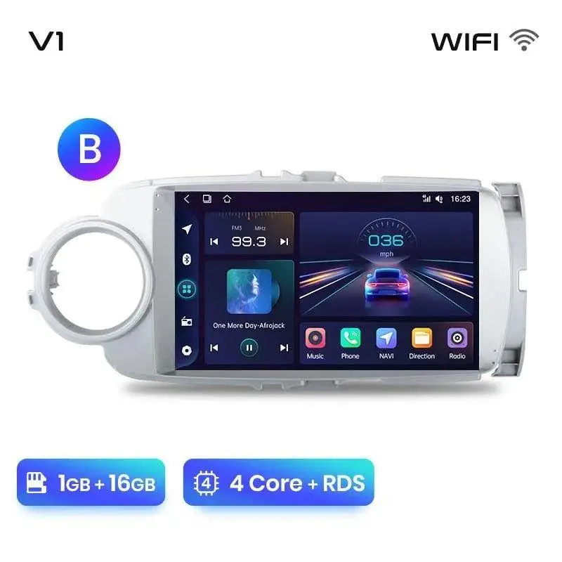 Radio Android do Toyota Yaris (2012-2017) CarPlay Android Auto 4G WiFi GPS DSP