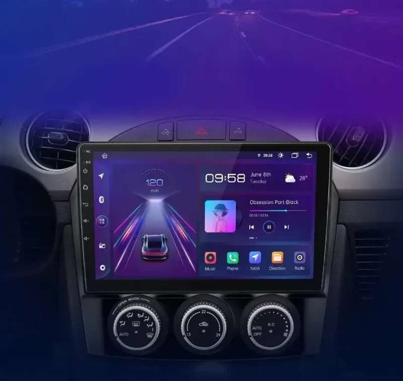 Radio Android do Mazda MX-5 (2008-2015) CarPlay Android Auto 4G WiFi GPS DSP