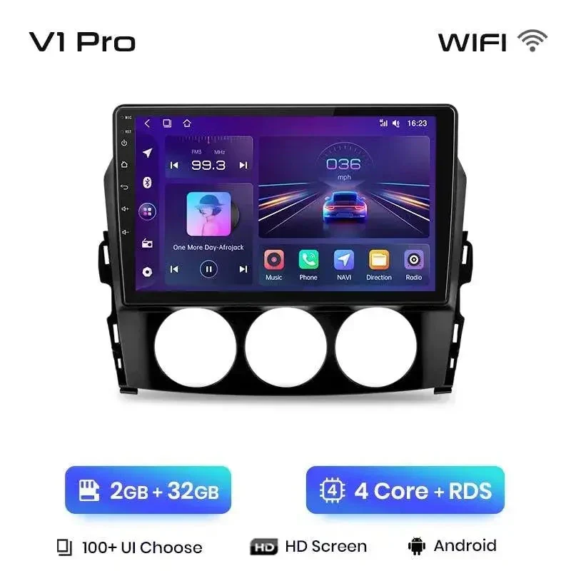 Radio Android do Mazda MX-5 (2008-2015) CarPlay Android Auto 4G WiFi GPS DSP