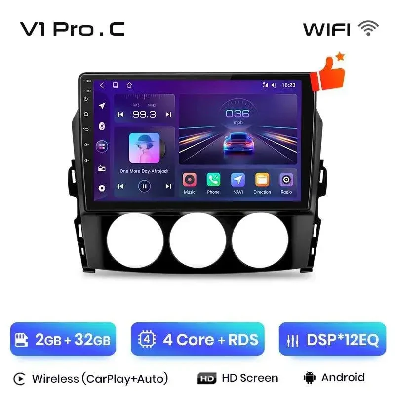 Radio Android do Mazda MX-5 (2008-2015) CarPlay Android Auto 4G WiFi GPS DSP