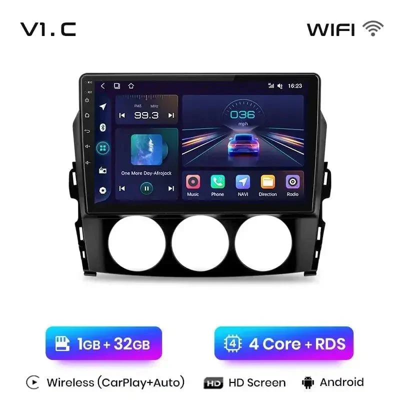 Radio Android do Mazda MX-5 (2008-2015) CarPlay Android Auto 4G WiFi GPS DSP
