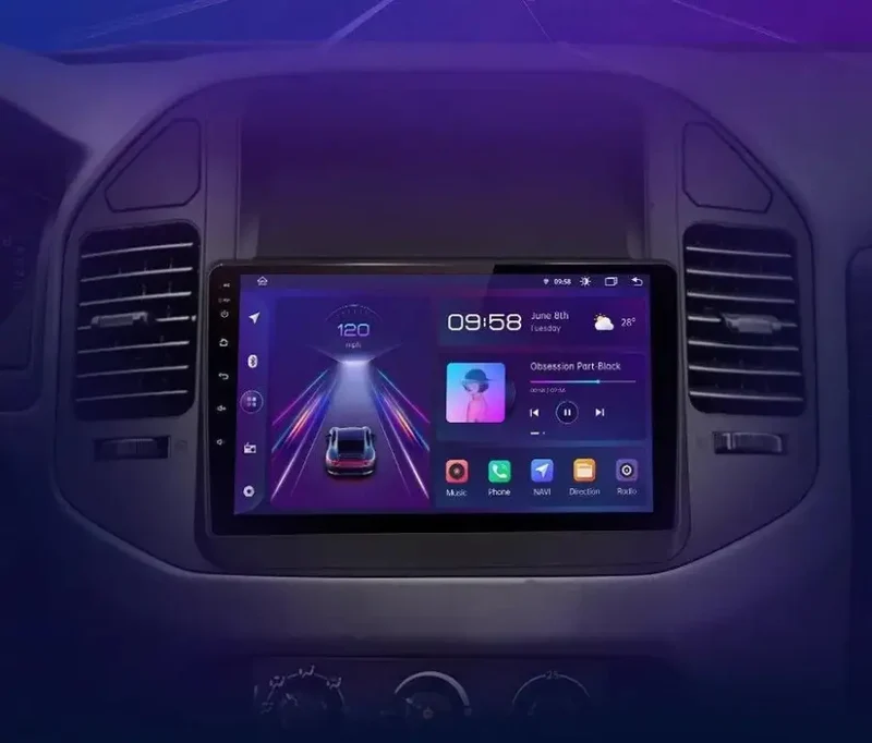 Radio Android do Mitsubishi Pajero V60 V68 V73 (1999-2006) CarPlay Android Auto 4G WiFi GPS DSP