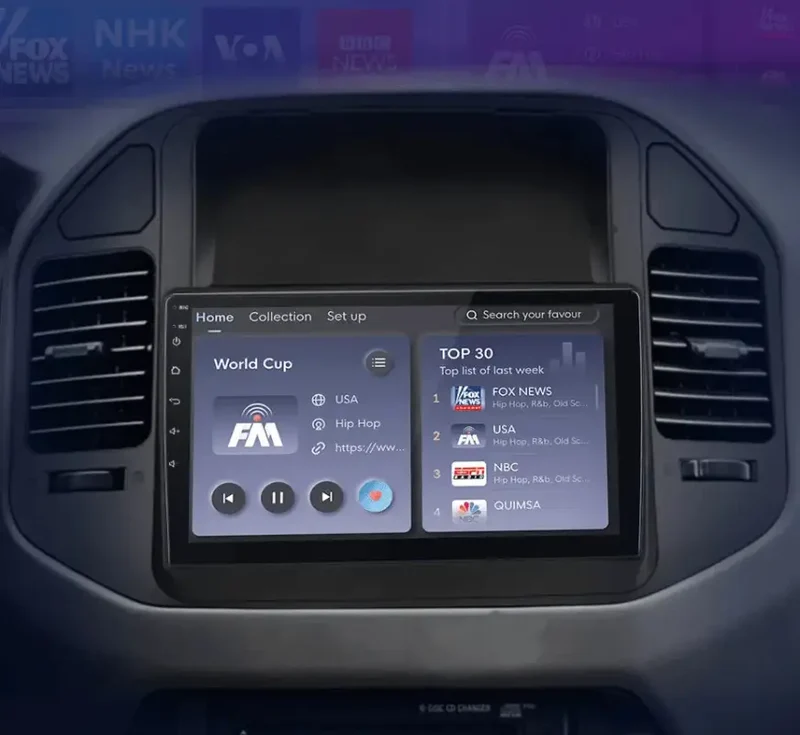 Radio Android do Mitsubishi Pajero V60 V68 V73 (1999-2006) CarPlay Android Auto 4G WiFi GPS DSP