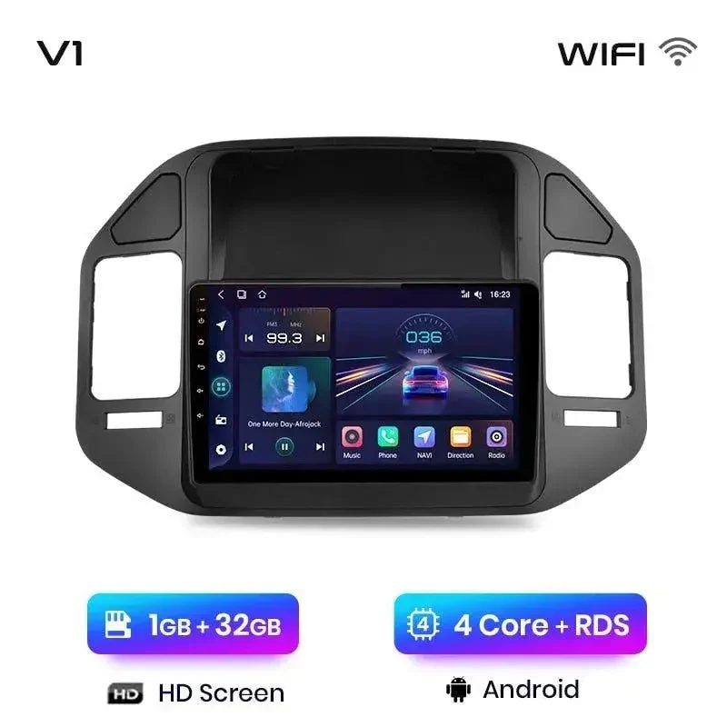 Radio Android do Mitsubishi Pajero V60 V68 V73 (1999-2006) CarPlay Android Auto 4G WiFi GPS DSP