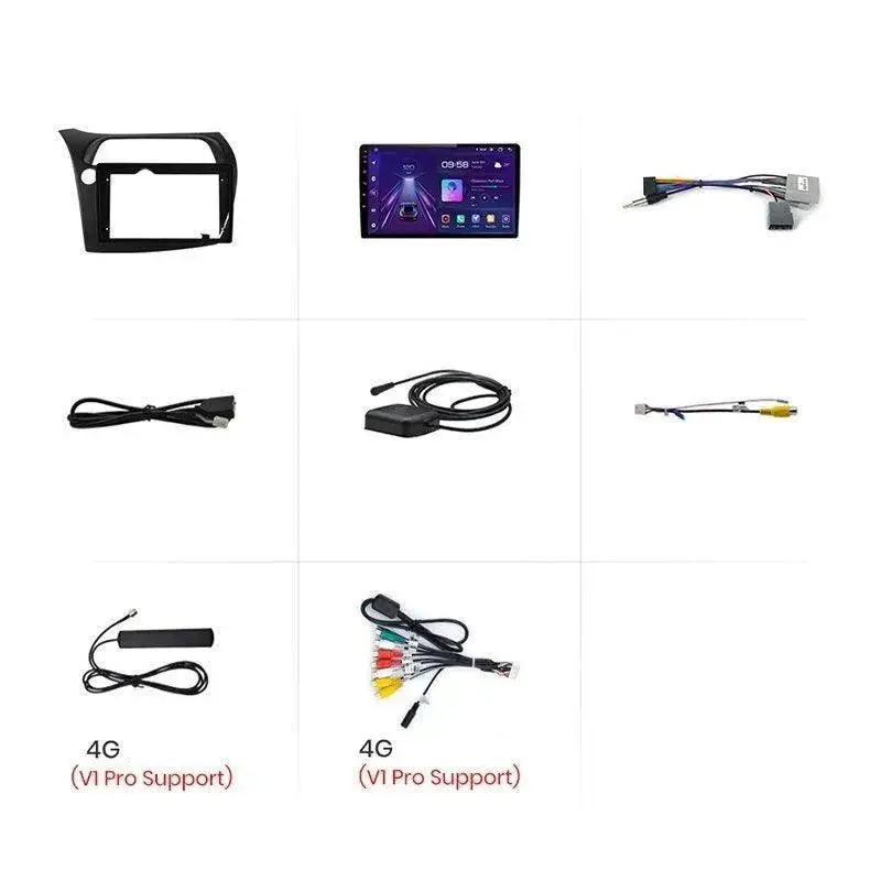 Radio Android do Honda Civic Hatchback (2005-2011) CarPlay Android Auto 4G WiFi GPS DSP