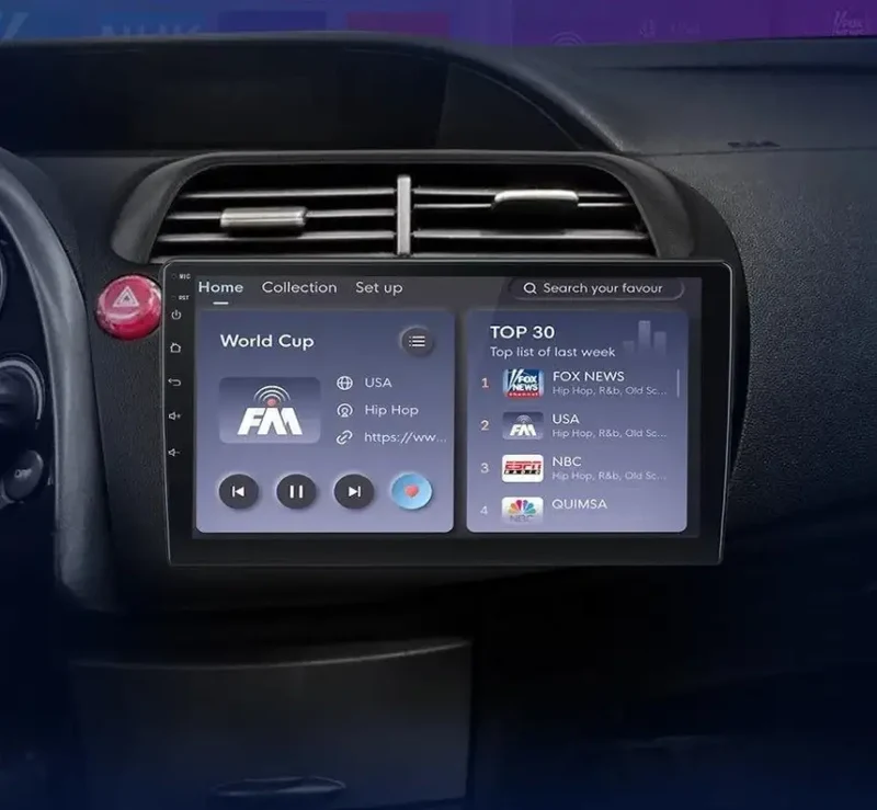 Radio Android do Honda Civic Hatchback (2005-2011) CarPlay Android Auto 4G WiFi GPS DSP