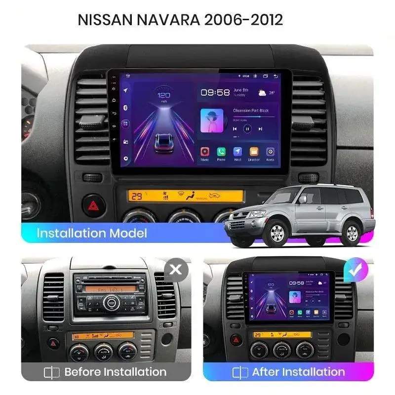 Radio Android do Nissan Navara Multimedialne (2006-2012) CarPlay Android Auto 4G WiFi GPS DSP
