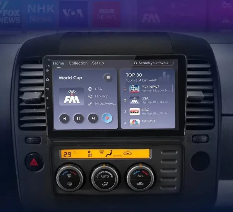 Radio Android do Nissan Navara Multimedialne (2006-2012) CarPlay Android Auto 4G WiFi GPS DSP