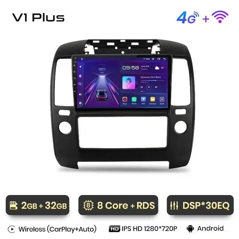 Radio Android do Nissan Navara Multimedialne (2006-2012) CarPlay Android Auto 4G WiFi GPS DSP