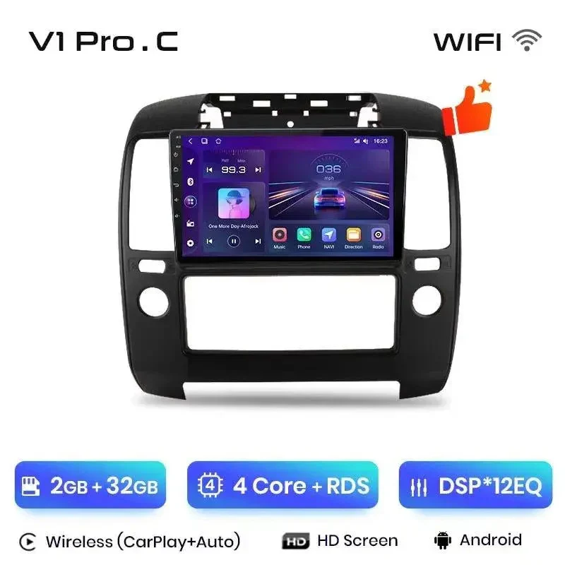 Radio Android do Nissan Navara Multimedialne (2006-2012) CarPlay Android Auto 4G WiFi GPS DSP