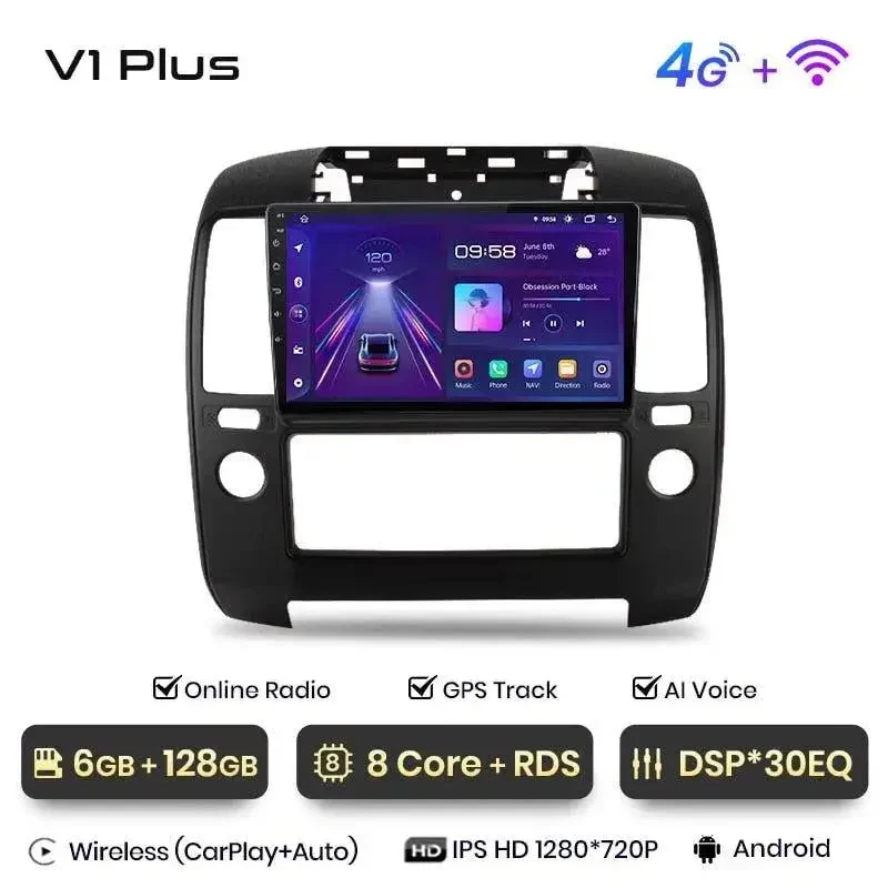 Radio Android do Nissan Navara Multimedialne (2006-2012) CarPlay Android Auto 4G WiFi GPS DSP