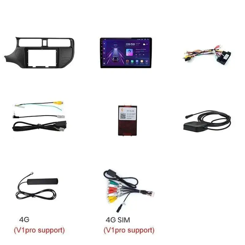 Radio Android do KIA Rio (2011-2015) CarPlay Android Auto 4G WiFi GPS DSP