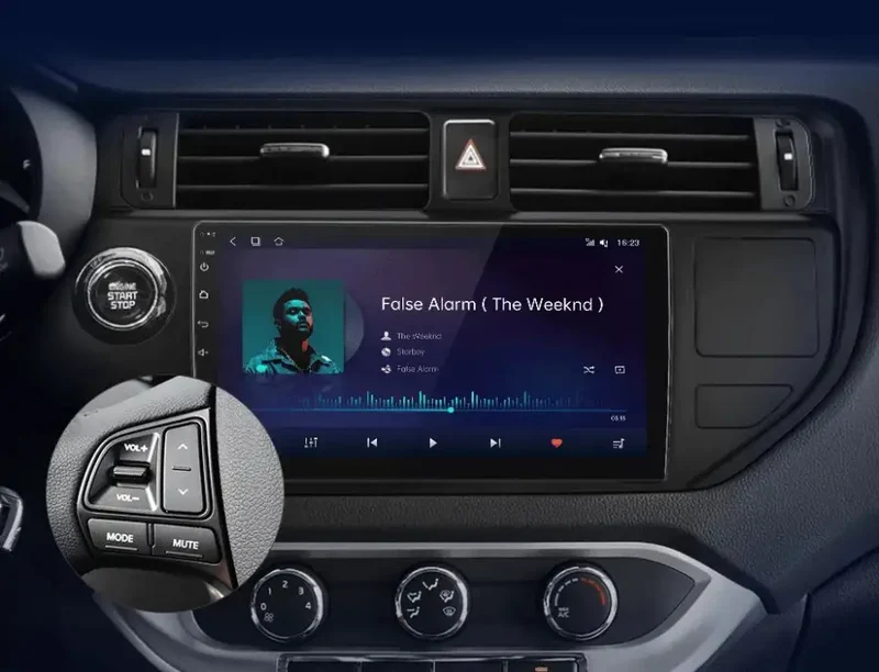 Radio Android do KIA Rio (2011-2015) CarPlay Android Auto 4G WiFi GPS DSP