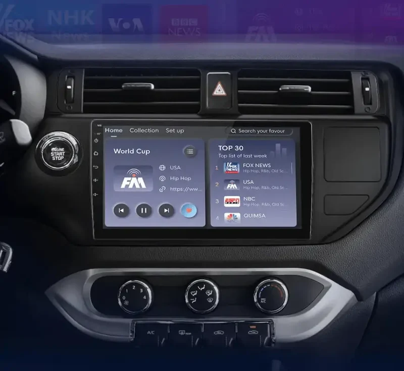 Radio Android do KIA Rio (2011-2015) CarPlay Android Auto 4G WiFi GPS DSP