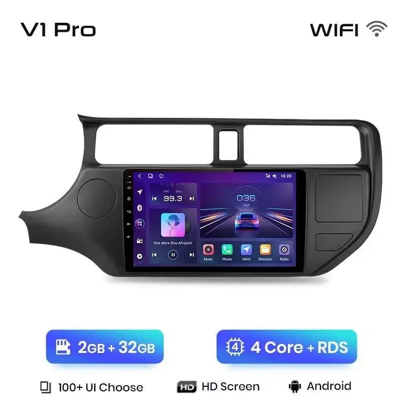 Radio Android do KIA Rio (2011-2015) CarPlay Android Auto 4G WiFi GPS DSP