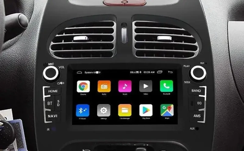 Radio Android do Peugeot 206 206CC 206SW (2001-2016) CarPlay Android Auto 4G WiFi GPS DSP