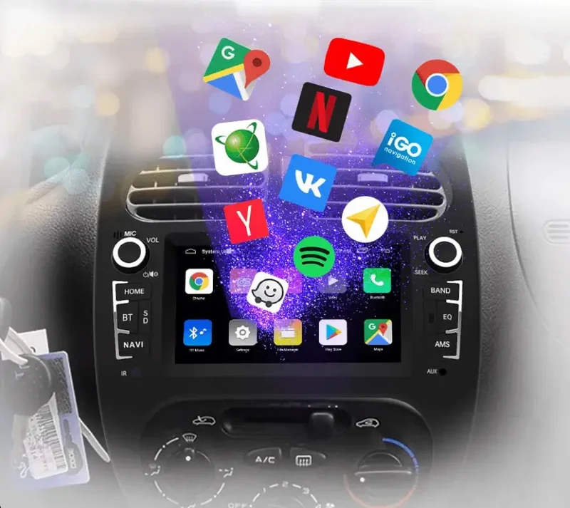Radio Android do Peugeot 206 206CC 206SW (2001-2016) CarPlay Android Auto 4G WiFi GPS DSP