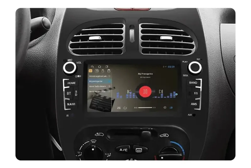 Radio Android do Peugeot 206 206CC 206SW (2001-2016) CarPlay Android Auto 4G WiFi GPS DSP