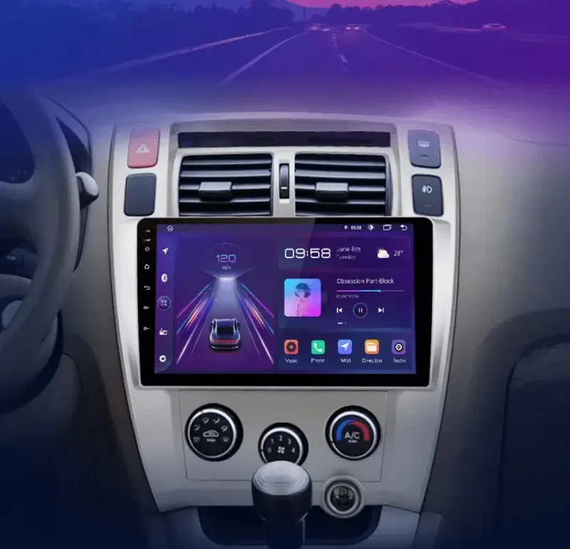 Radio Android do Hyundai Tucson (2006-2013) CarPlay Android Auto 4G WiFi GPS DSP