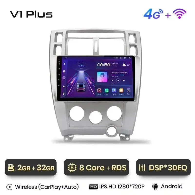 Radio Android do Hyundai Tucson (2006-2013) CarPlay Android Auto 4G WiFi GPS DSP