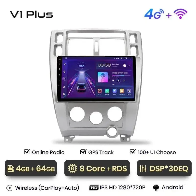 Radio Android do Hyundai Tucson (2006-2013) CarPlay Android Auto 4G WiFi GPS DSP