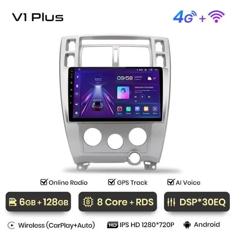 Radio Android do Hyundai Tucson (2006-2013) CarPlay Android Auto 4G WiFi GPS DSP