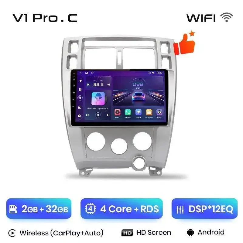Radio Android do Hyundai Tucson (2006-2013) CarPlay Android Auto 4G WiFi GPS DSP