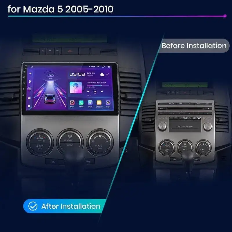 Radio Android do Mazda 5 (2005-2010) CarPlay Android Auto 4G WiFi GPS DSP