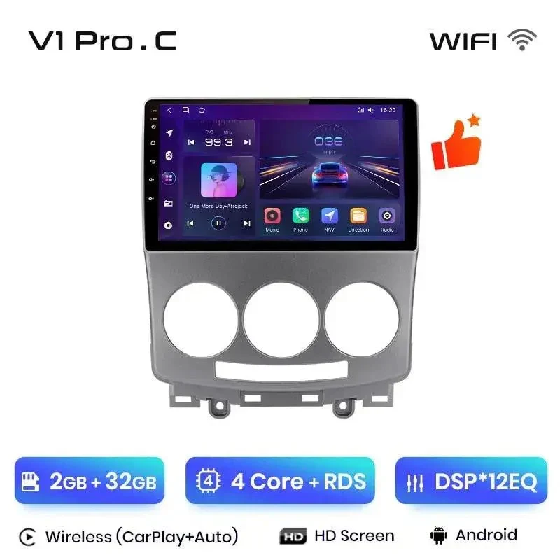 Radio Android do Mazda 5 (2005-2010) CarPlay Android Auto 4G WiFi GPS DSP