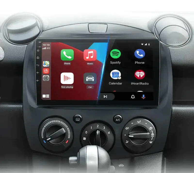 Radio Android do Mazda 2 (2007-2014) CarPlay Android Auto 4G WiFi GPS DSP