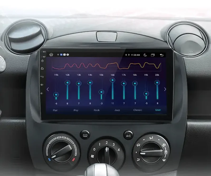 Radio Android do Mazda 2 (2007-2014) CarPlay Android Auto 4G WiFi GPS DSP