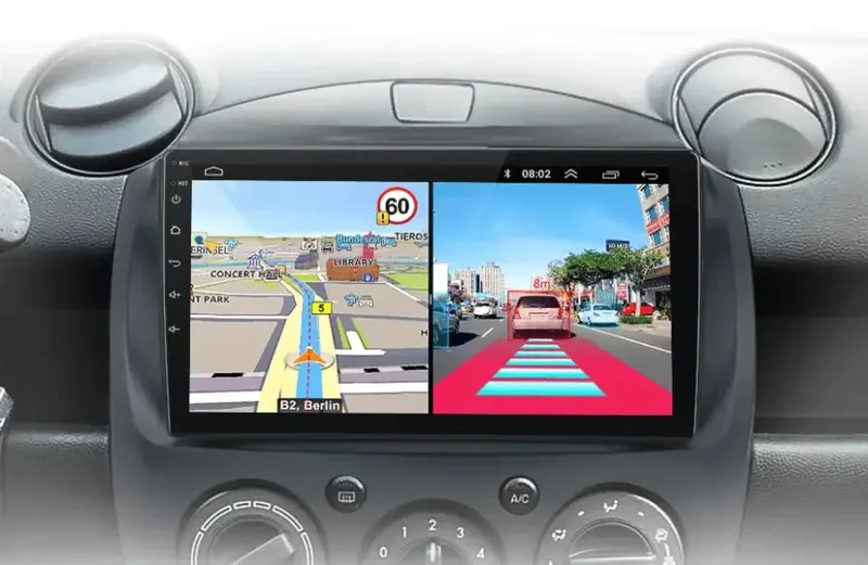 Radio Android do Mazda 2 (2007-2014) CarPlay Android Auto 4G WiFi GPS DSP