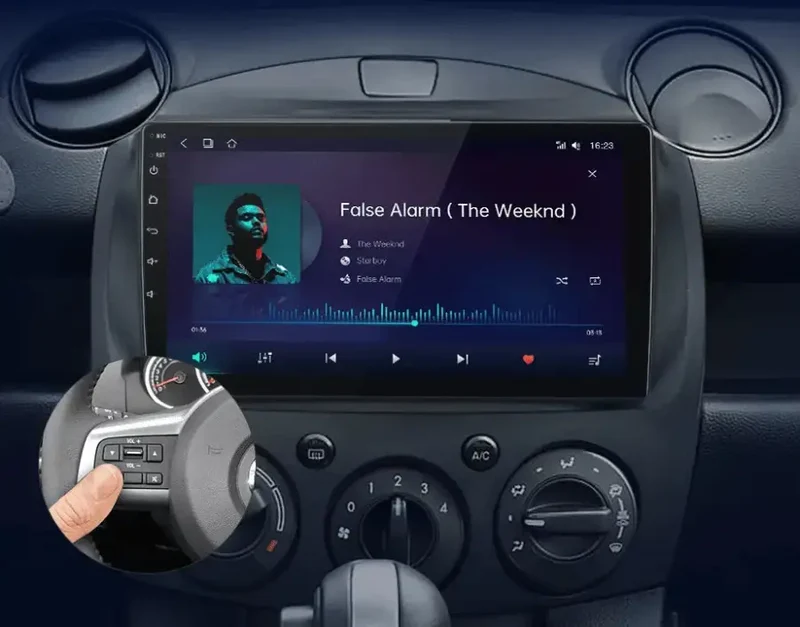 Radio Android do Mazda 2 (2007-2014) CarPlay Android Auto 4G WiFi GPS DSP
