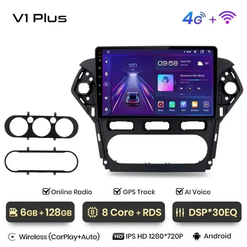 Radio Android do Ford Mondeo IV (MK4) (2010-2014) CarPlay Android Auto 4G WiFi GPS DSP