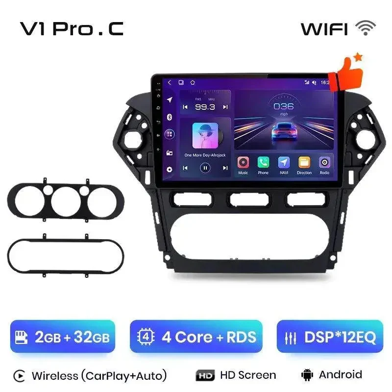 Radio Android do Ford Mondeo IV (MK4) (2010-2014) CarPlay Android Auto 4G WiFi GPS DSP