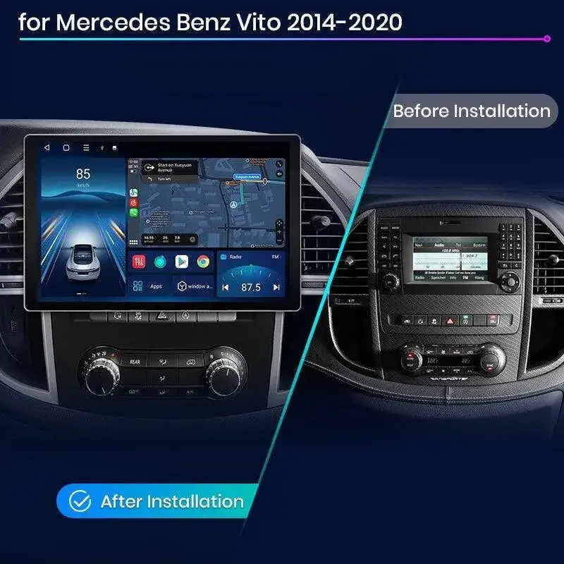 Radio Android do Mercedes-Benz Vito W447 (2014-2021) CarPlay Android Auto 4G WiFi GPS DSP