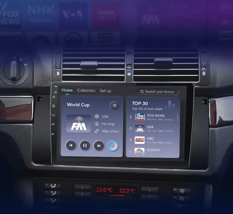 Radio Android do BMW Serii 5 E39 X5 E53 M5 (1995-2006) CarPlay Android Auto 4G WiFi GPS DSP