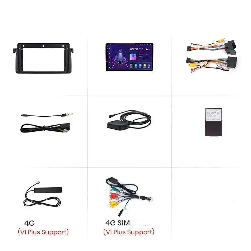 Radio Android do BMW Serii 3 E46 CarPlay Android Auto 4G WiFi GPS DSP