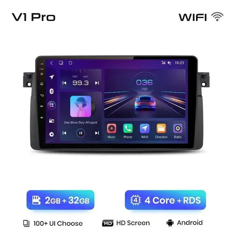 Radio Android do BMW Serii 3 E46 CarPlay Android Auto 4G WiFi GPS DSP