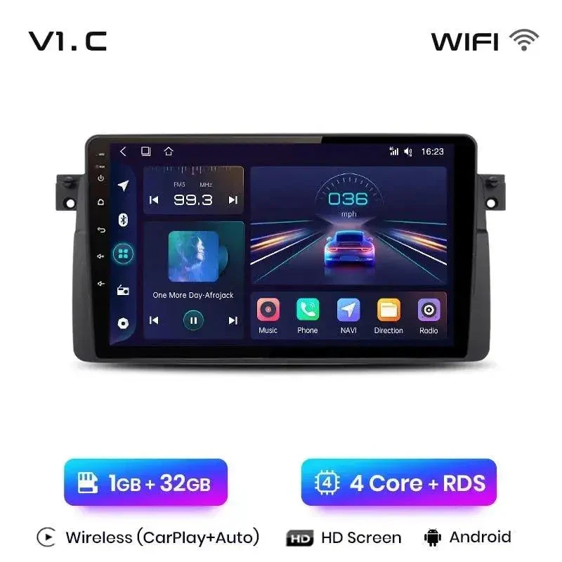 Radio Android do BMW Serii 3 E46 CarPlay Android Auto 4G WiFi GPS DSP