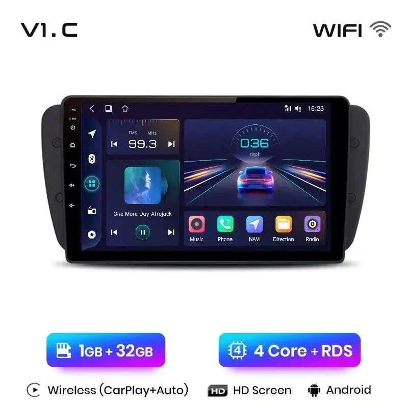 Radio Android do Seat Ibiza 6J Multimedialne (2009-2013) CarPlay Android Auto 4G WiFi GPS DSP
