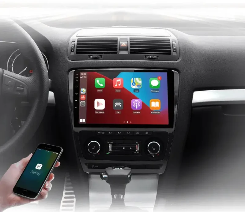 Radio Android do Skoda Octavia II (A5) Multimedialne (2006-2013) CarPlay Android Auto 4G WiFi GPS DSP