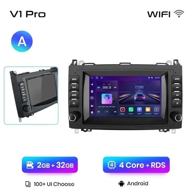 Radio Android do Mercedes-Benz B200 Sprinter W906 Viano Vito W639 Multimedialne CarPlay Android Auto 4G WiFi GPS DSP