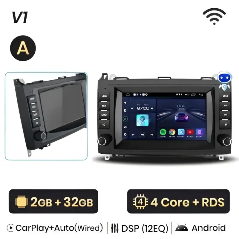 Radio Android do Mercedes-Benz B200 Sprinter W906 Viano Vito W639 Multimedialne CarPlay Android Auto 4G WiFi GPS DSP