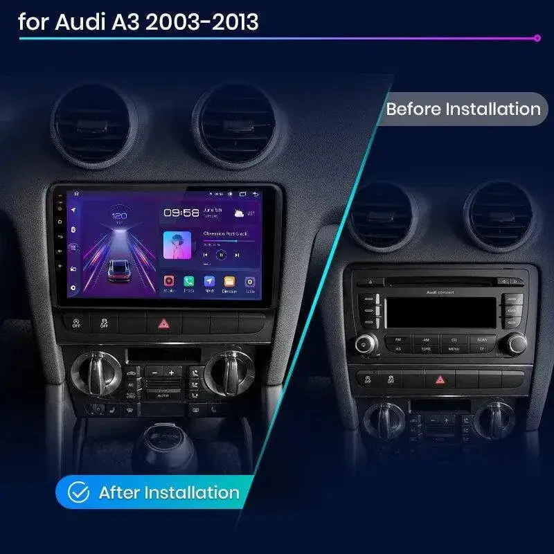 Radio Android do Audi A3 8P Multimedialne (2003-2013) CarPlay Android Auto 4G WiFi GPS DSP