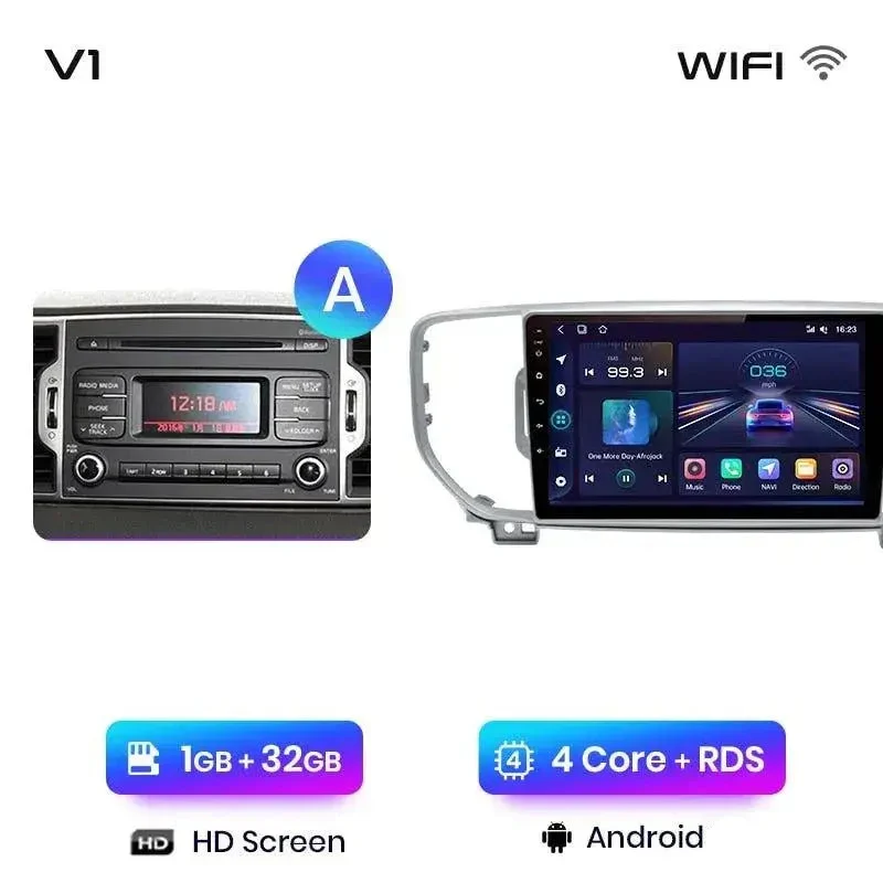 Radio Android do KIA Sportage IV Multimedialne (2016-2018) CarPlay Android Auto 4G WiFi GPS DSP